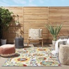 image:imageNourison Home Aloha Multicolor 3 x 5 Area Rug  Easy Clean Non Shedding Bed Room Living Room Dining Room Kitchen 3 x 5Ivory Multicolor