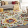 image:imageNourison Home Aloha Multicolor 3 x 5 Area Rug  Easy Clean Non Shedding Bed Room Living Room Dining Room Kitchen 3 x 5Ivory Multicolor