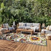 image:imageNourison Home Aloha Multicolor 3 x 5 Area Rug  Easy Clean Non Shedding Bed Room Living Room Dining Room Kitchen 3 x 5Ivory Multicolor