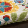 image:imageNourison Home Aloha Multicolor 3 x 5 Area Rug  Easy Clean Non Shedding Bed Room Living Room Dining Room Kitchen 3 x 5Ivory Multicolor