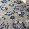 image:imageNourison Home Aloha Multicolor 3 x 5 Area Rug  Easy Clean Non Shedding Bed Room Living Room Dining Room Kitchen 3 x 5Natural Blue