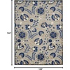 image:imageNourison Home Aloha Multicolor 3 x 5 Area Rug  Easy Clean Non Shedding Bed Room Living Room Dining Room Kitchen 3 x 5Natural Blue