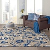 image:imageNourison Home Aloha Multicolor 3 x 5 Area Rug  Easy Clean Non Shedding Bed Room Living Room Dining Room Kitchen 3 x 5Natural Blue