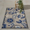 image:imageNourison Home Aloha Multicolor 3 x 5 Area Rug  Easy Clean Non Shedding Bed Room Living Room Dining Room Kitchen 3 x 5Natural Blue