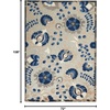 image:imageNourison Home Aloha Multicolor 3 x 5 Area Rug  Easy Clean Non Shedding Bed Room Living Room Dining Room Kitchen 3 x 5Natural Blue