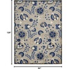 image:imageNourison Home Aloha Multicolor 3 x 5 Area Rug  Easy Clean Non Shedding Bed Room Living Room Dining Room Kitchen 3 x 5Natural Blue