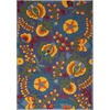image:imageNourison Home Aloha Multicolor 3 x 5 Area Rug  Easy Clean Non Shedding Bed Room Living Room Dining Room Kitchen 3 x 5Navy Multicolor
