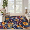 image:imageNourison Home Aloha Multicolor 3 x 5 Area Rug  Easy Clean Non Shedding Bed Room Living Room Dining Room Kitchen 3 x 5Navy Multicolor
