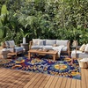 image:imageNourison Home Aloha Multicolor 3 x 5 Area Rug  Easy Clean Non Shedding Bed Room Living Room Dining Room Kitchen 3 x 5Navy Multicolor
