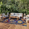 image:imageNourison Home Aloha Multicolor 3 x 5 Area Rug  Easy Clean Non Shedding Bed Room Living Room Dining Room Kitchen 3 x 5Navy Multicolor