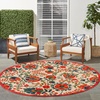 image:imageNourison Home Aloha Multicolor 3 x 5 Area Rug  Easy Clean Non Shedding Bed Room Living Room Dining Room Kitchen 3 x 5Red Multicolor