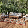 image:imageNourison Home Aloha Multicolor 3 x 5 Area Rug  Easy Clean Non Shedding Bed Room Living Room Dining Room Kitchen 3 x 5Red Multicolor