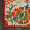 image:imageNourison Home Aloha Multicolor 3 x 5 Area Rug  Easy Clean Non Shedding Bed Room Living Room Dining Room Kitchen 3 x 5Red Multicolor