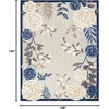 image:imageNourison Home Aloha Multicolor 6 x 9 Area Rug  Easy Clean Non Shedding Bed Room Living Room Dining Room Kitchen 6 x 9Blue Grey