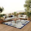 image:imageNourison Home Aloha Multicolor 6 x 9 Area Rug  Easy Clean Non Shedding Bed Room Living Room Dining Room Kitchen 6 x 9Blue Grey