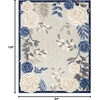 image:imageNourison Home Aloha Multicolor 6 x 9 Area Rug  Easy Clean Non Shedding Bed Room Living Room Dining Room Kitchen 6 x 9Blue Grey