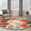 image:imageNourison Home Aloha Multicolor 6 x 9 Area Rug  Easy Clean Non Shedding Bed Room Living Room Dining Room Kitchen 6 x 9Ivory Multicolor