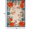 image:imageNourison Home Aloha Multicolor 6 x 9 Area Rug  Easy Clean Non Shedding Bed Room Living Room Dining Room Kitchen 6 x 9Ivory Multicolor