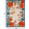 image:imageNourison Home Aloha Multicolor 6 x 9 Area Rug  Easy Clean Non Shedding Bed Room Living Room Dining Room Kitchen 6 x 9Ivory Multicolor