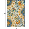 image:imageNourison Home Aloha Multicolor 6 x 9 Area Rug  Easy Clean Non Shedding Bed Room Living Room Dining Room Kitchen 6 x 9Multi Color