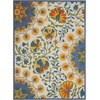image:imageNourison Home Aloha Multicolor 6 x 9 Area Rug  Easy Clean Non Shedding Bed Room Living Room Dining Room Kitchen 6 x 9Multi Color