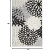 image:imageNourison Home Aloha Natural 3 x 5 Area Rug  Easy Clean Non Shedding Bed Room Living Room Dining Room Kitchen 3 x 5Black White