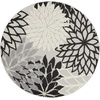 image:imageNourison Home Aloha Natural 3 x 5 Area Rug  Easy Clean Non Shedding Bed Room Living Room Dining Room Kitchen 3 x 5Black White