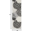 image:imageNourison Home Aloha Natural 3 x 5 Area Rug  Easy Clean Non Shedding Bed Room Living Room Dining Room Kitchen 3 x 5Black White