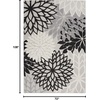 image:imageNourison Home Aloha Natural 3 x 5 Area Rug  Easy Clean Non Shedding Bed Room Living Room Dining Room Kitchen 3 x 5Black White