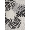 image:imageNourison Home Aloha Natural 3 x 5 Area Rug  Easy Clean Non Shedding Bed Room Living Room Dining Room Kitchen 3 x 5Black White