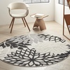 image:imageNourison Home Aloha Natural 3 x 5 Area Rug  Easy Clean Non Shedding Bed Room Living Room Dining Room Kitchen 3 x 5Black White