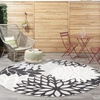 image:imageNourison Home Aloha Natural 3 x 5 Area Rug  Easy Clean Non Shedding Bed Room Living Room Dining Room Kitchen 3 x 5Black White