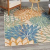 image:imageNourison Home Aloha Natural 3 x 5 Area Rug  Easy Clean Non Shedding Bed Room Living Room Dining Room Kitchen 3 x 5Blue Green