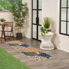 image:imageNourison Home Aloha Natural 3 x 5 Area Rug  Easy Clean Non Shedding Bed Room Living Room Dining Room Kitchen 3 x 5Blue Green
