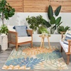 image:imageNourison Home Aloha Natural 3 x 5 Area Rug  Easy Clean Non Shedding Bed Room Living Room Dining Room Kitchen 3 x 5Blue Green