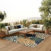 image:imageNourison Home Aloha Natural 3 x 5 Area Rug  Easy Clean Non Shedding Bed Room Living Room Dining Room Kitchen 3 x 5Blue Green