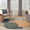 image:imageNourison Home Aloha Natural 3 x 5 Area Rug  Easy Clean Non Shedding Bed Room Living Room Dining Room Kitchen 3 x 5Blue Green