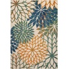 image:imageNourison Home Aloha Natural 3 x 5 Area Rug  Easy Clean Non Shedding Bed Room Living Room Dining Room Kitchen 3 x 5Blue Green