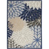 image:imageNourison Home Aloha Natural 3 x 5 Area Rug  Easy Clean Non Shedding Bed Room Living Room Dining Room Kitchen 3 x 5Blue Multicolor