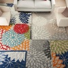 image:imageNourison Home Aloha Natural 3 x 5 Area Rug  Easy Clean Non Shedding Bed Room Living Room Dining Room Kitchen 3 x 5Blue Multicolor