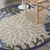 image:imageNourison Home Aloha Natural 3 x 5 Area Rug  Easy Clean Non Shedding Bed Room Living Room Dining Room Kitchen 3 x 5Blue Multicolor