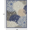 image:imageNourison Home Aloha Natural 3 x 5 Area Rug  Easy Clean Non Shedding Bed Room Living Room Dining Room Kitchen 3 x 5Blue Multicolor