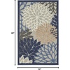 image:imageNourison Home Aloha Natural 3 x 5 Area Rug  Easy Clean Non Shedding Bed Room Living Room Dining Room Kitchen 3 x 5Blue Multicolor