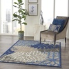 image:imageNourison Home Aloha Natural 3 x 5 Area Rug  Easy Clean Non Shedding Bed Room Living Room Dining Room Kitchen 3 x 5Blue Multicolor