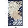 image:imageNourison Home Aloha Natural 3 x 5 Area Rug  Easy Clean Non Shedding Bed Room Living Room Dining Room Kitchen 3 x 5Blue Multicolor