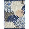image:imageNourison Home Aloha Natural 3 x 5 Area Rug  Easy Clean Non Shedding Bed Room Living Room Dining Room Kitchen 3 x 5Blue Multicolor