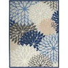 image:imageNourison Home Aloha Natural 3 x 5 Area Rug  Easy Clean Non Shedding Bed Room Living Room Dining Room Kitchen 3 x 5Blue Multicolor