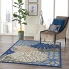 image:imageNourison Home Aloha Natural 3 x 5 Area Rug  Easy Clean Non Shedding Bed Room Living Room Dining Room Kitchen 3 x 5Blue Multicolor