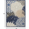 image:imageNourison Home Aloha Natural 3 x 5 Area Rug  Easy Clean Non Shedding Bed Room Living Room Dining Room Kitchen 3 x 5Blue Multicolor
