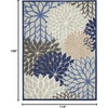 image:imageNourison Home Aloha Natural 3 x 5 Area Rug  Easy Clean Non Shedding Bed Room Living Room Dining Room Kitchen 3 x 5Blue Multicolor